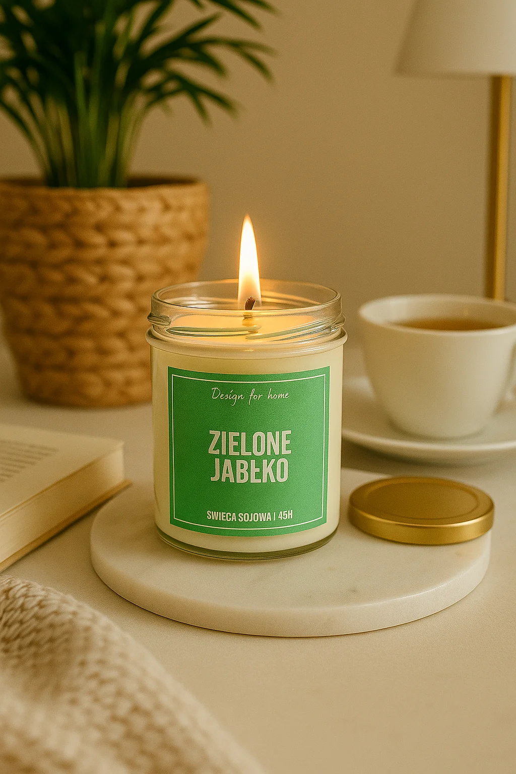 Świeca sojowa "Zielone jabłko" - obrazek 2