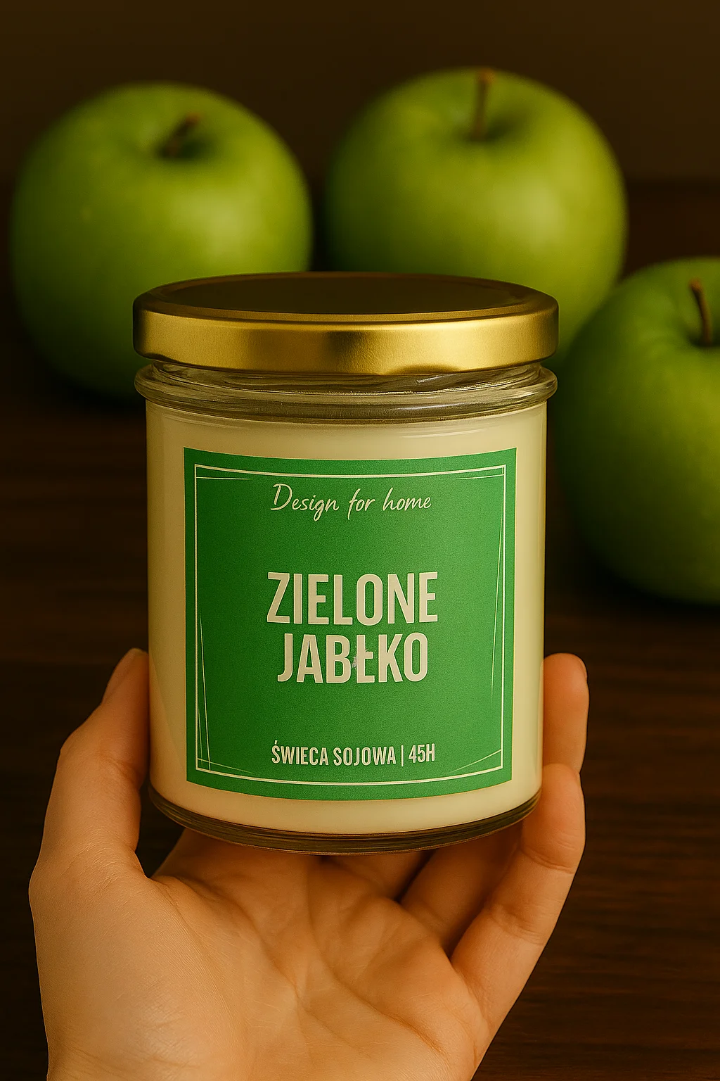 Świeca sojowa "Zielone jabłko"